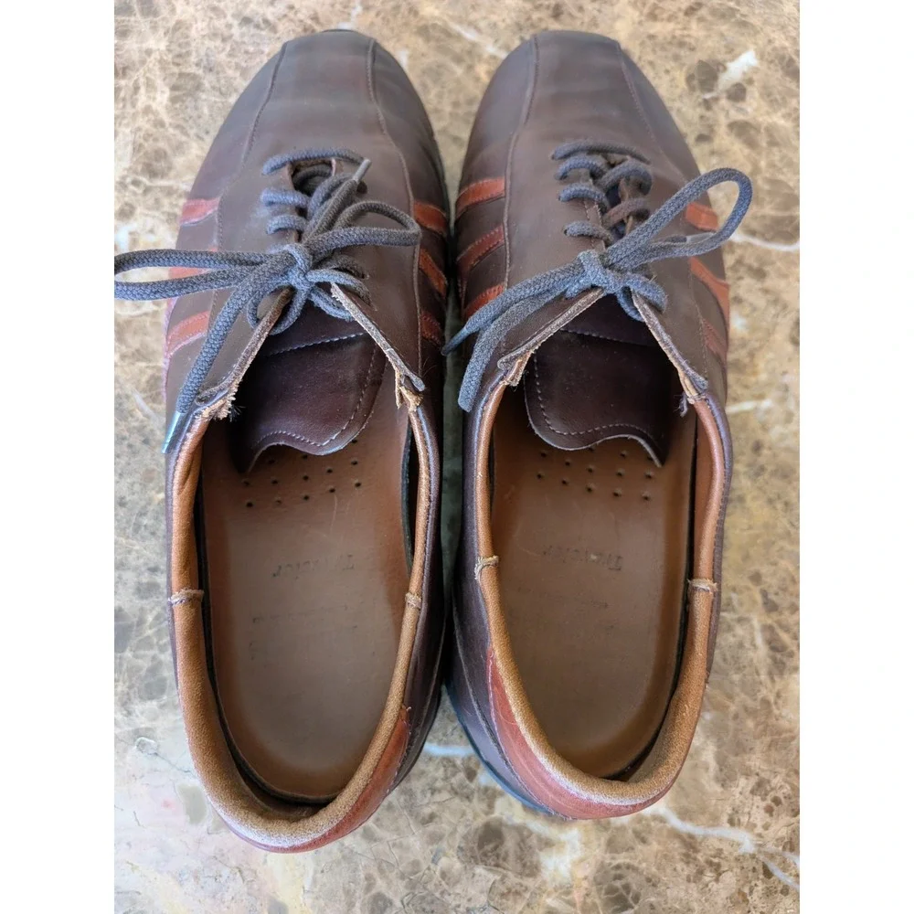 Men's 9.5 E ALLEN EDMONDS Traveler Brown Leather Walking Shoes US MADE